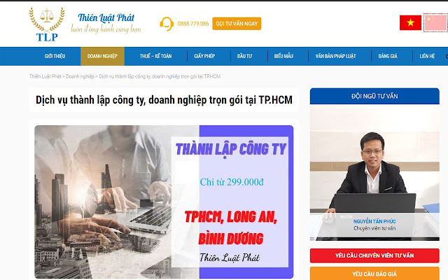 Thành Lập Công Ty Thiên Luật Phát  from Chrome web store to be run with OffiDocs Chromium online