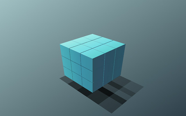 Three dimensional cube  from Chrome web store to be run with OffiDocs Chromium online