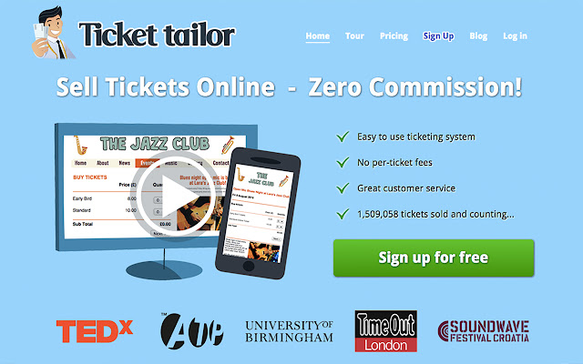 Ticket Tailor  from Chrome web store to be run with OffiDocs Chromium online