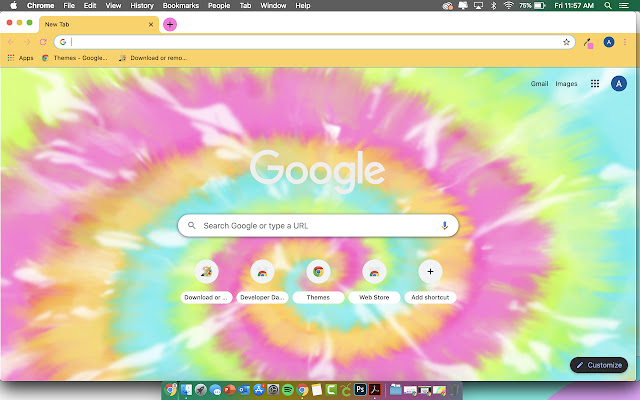 Tie Dye  from Chrome web store to be run with OffiDocs Chromium online