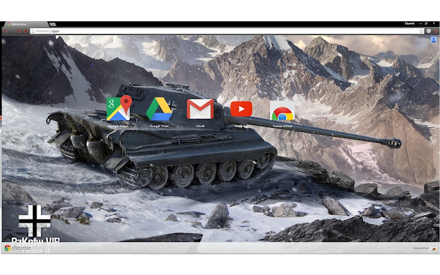 TigerII_WorldofTanks Theme  from Chrome web store to be run with OffiDocs Chromium online