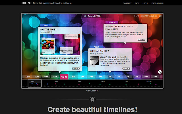 Tiki Toki Timeline Software  from Chrome web store to be run with OffiDocs Chromium online