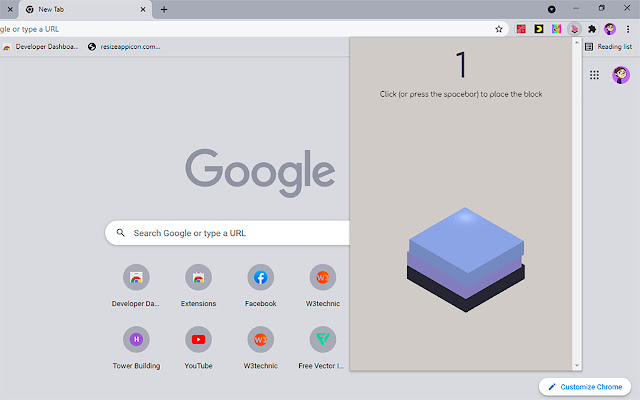 Tiktok Stacking Blocks Challenge Game  from Chrome web store to be run with OffiDocs Chromium online