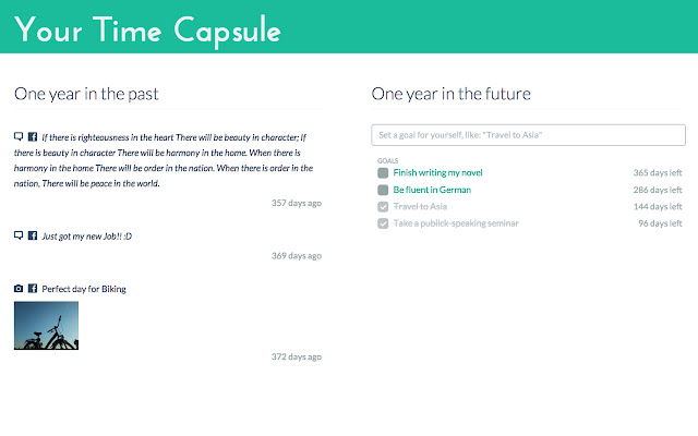 Time Capsule  from Chrome web store to be run with OffiDocs Chromium online