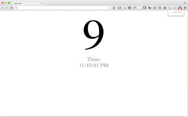 Time In New Tab  from Chrome web store to be run with OffiDocs Chromium online