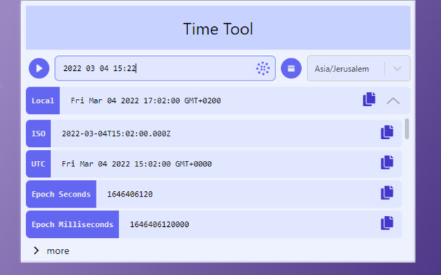 Time Tool  from Chrome web store to be run with OffiDocs Chromium online