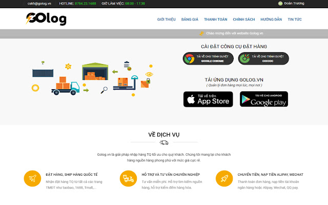 Tiện ích đặt hàng Go Log  from Chrome web store to be run with OffiDocs Chromium online