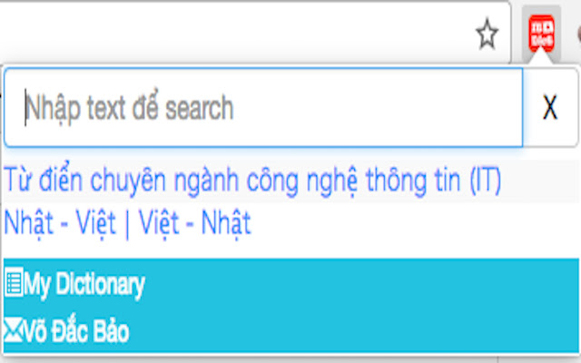 Từ điển chuyên ngành IT (Nhật Việt)  from Chrome web store to be run with OffiDocs Chromium online