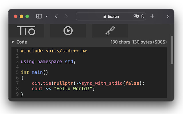 TIO Syntax Highlighter  from Chrome web store to be run with OffiDocs Chromium online