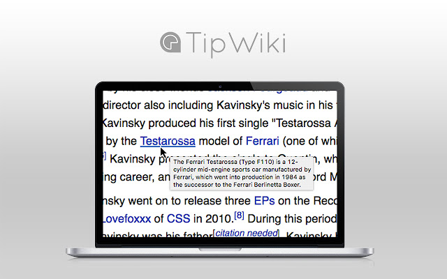 TipWiki  from Chrome web store to be run with OffiDocs Chromium online