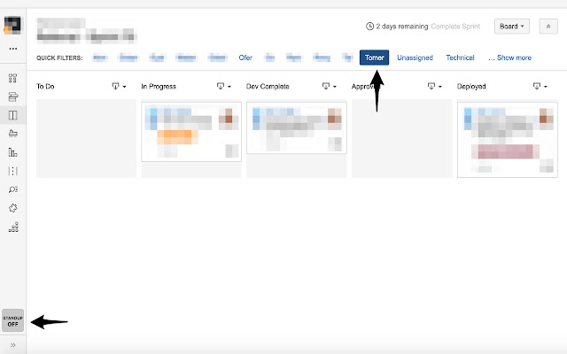 Todaily (for JIRA)  from Chrome web store to be run with OffiDocs Chromium online