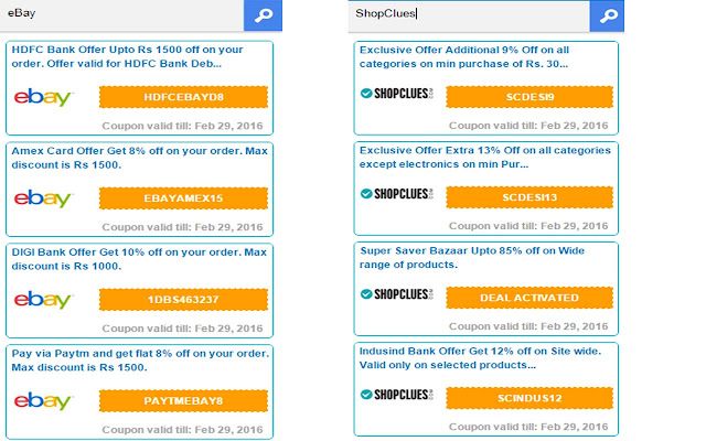 Todayincity Shopping Coupons  from Chrome web store to be run with OffiDocs Chromium online