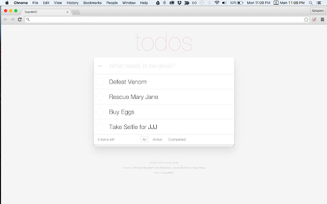 TodoMVC  from Chrome web store to be run with OffiDocs Chromium online