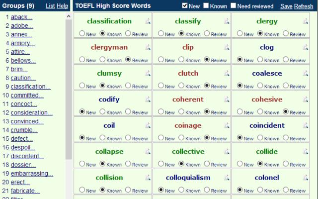 TOEFL High Score Words  from Chrome web store to be run with OffiDocs Chromium online