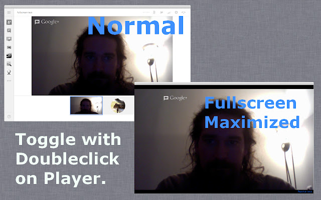Toggle Fullscreen in Hangout  from Chrome web store to be run with OffiDocs Chromium online