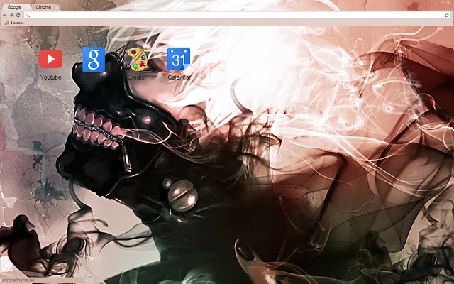 Tokyo Ghoul Kaneki Smoke theme 1920x1080  from Chrome web store to be run with OffiDocs Chromium online