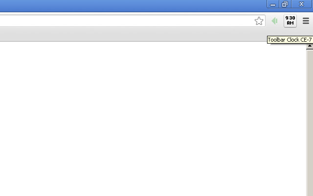 Toolbar Clock CE 7  from Chrome web store to be run with OffiDocs Chromium online