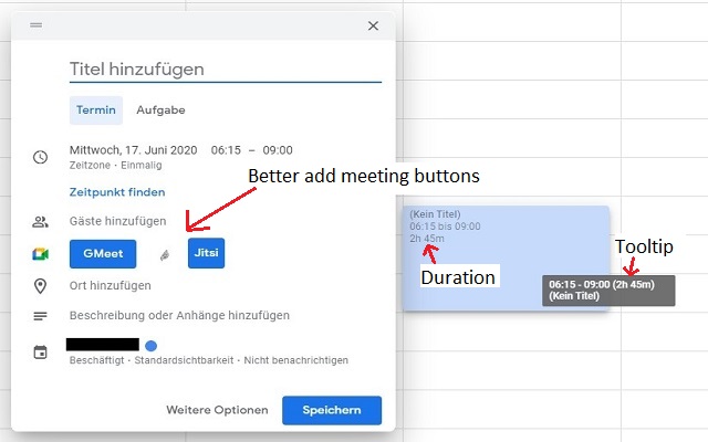 Toolset for Google Calendar™  from Chrome web store to be run with OffiDocs Chromium online