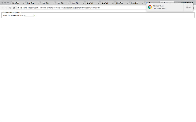 Too Many Tabs  from Chrome web store to be run with OffiDocs Chromium online