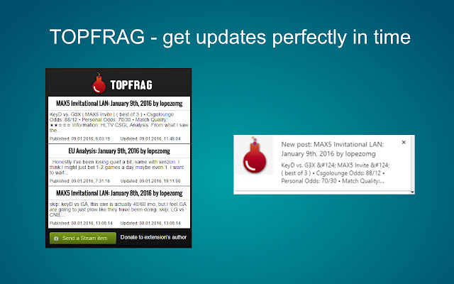 TopFrag.rip get updates of TopFrag.rip  from Chrome web store to be run with OffiDocs Chromium online