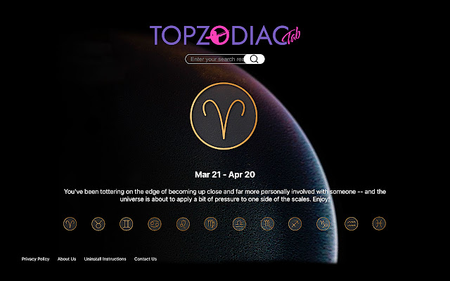 Top Zodiac Tab New Tab  from Chrome web store to be run with OffiDocs Chromium online