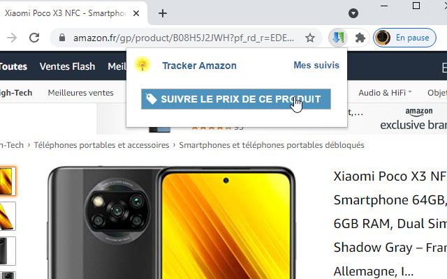 Tracker Amazon  from Chrome web store to be run with OffiDocs Chromium online