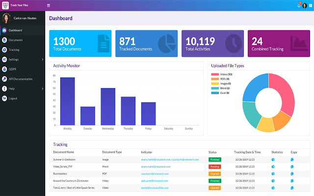 Track Your Files  from Chrome web store to be run with OffiDocs Chromium online