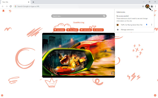 Traffic Car Racing Game New Tab  from Chrome web store to be run with OffiDocs Chromium online