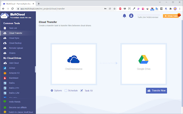 Transfer Google Drive to Onedrive  from Chrome web store to be run with OffiDocs Chromium online