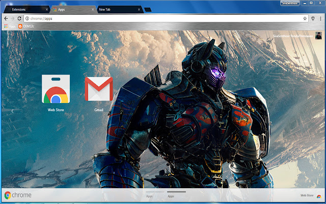 Transformers Optimus Prime  from Chrome web store to be run with OffiDocs Chromium online