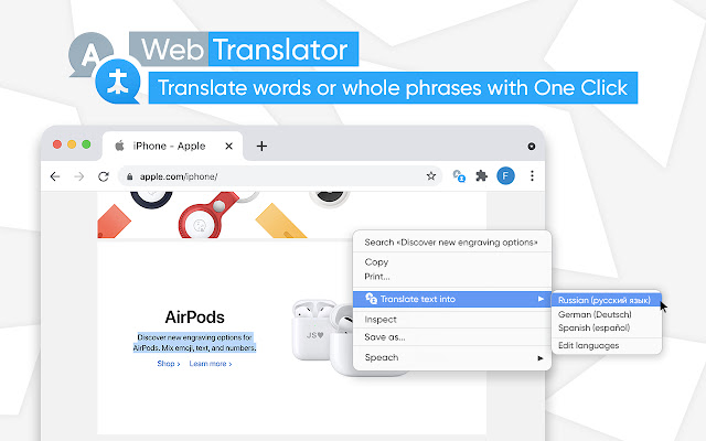 Translator Select to Translate  from Chrome web store to be run with OffiDocs Chromium online