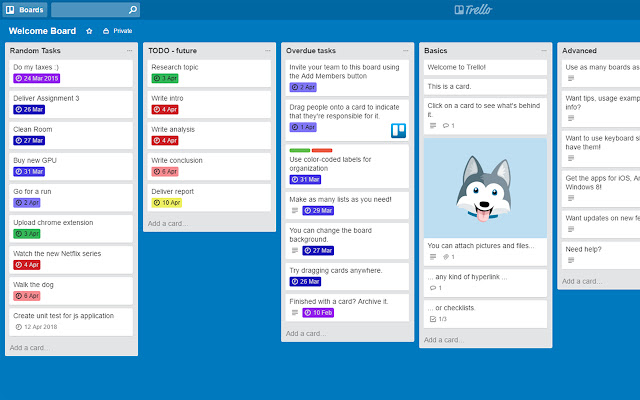 Trello Enhanced Date  from Chrome web store to be run with OffiDocs Chromium online