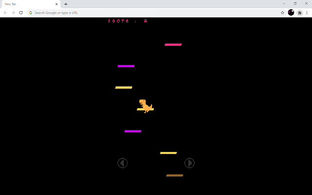 T Rex Doodle Jump Game  from Chrome web store to be run with OffiDocs Chromium online