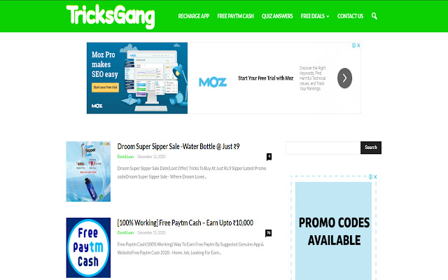 TricksGang Best Deals and Discount  from Chrome web store to be run with OffiDocs Chromium online