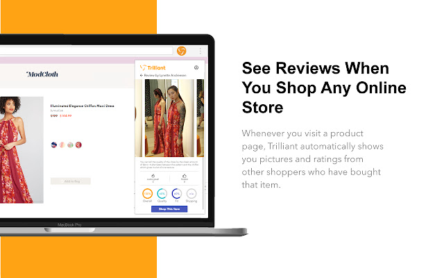 Trilliant Product Reviews with Pictures  from Chrome web store to be run with OffiDocs Chromium online