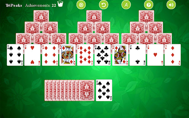 TriPeaks Solitaire  from Chrome web store to be run with OffiDocs Chromium online