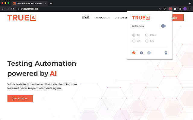 TrueAutomation Test Recorder  from Chrome web store to be run with OffiDocs Chromium online