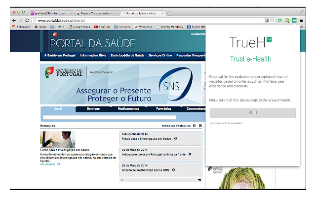 Trueh Trust e health  from Chrome web store to be run with OffiDocs Chromium online