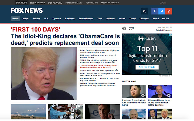 Trump the News  from Chrome web store to be run with OffiDocs Chromium online