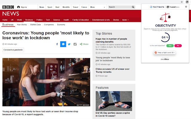 Trusted News  from Chrome web store to be run with OffiDocs Chromium online