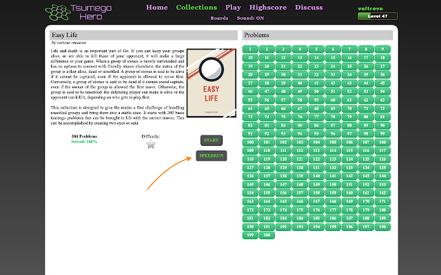 Tsumego Hero Speedrunner  from Chrome web store to be run with OffiDocs Chromium online