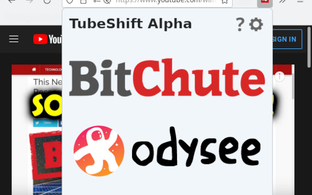 TubeShift  from Chrome web store to be run with OffiDocs Chromium online