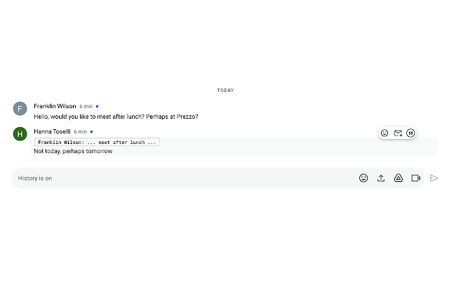 Tweaks for Google Chat  from Chrome web store to be run with OffiDocs Chromium online