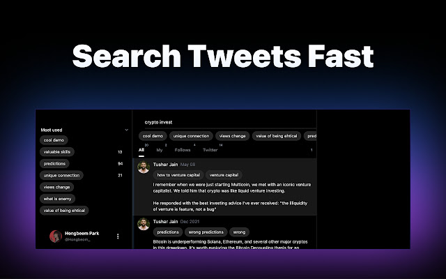 Tweetbase | Twitter bookmark manager  from Chrome web store to be run with OffiDocs Chromium online