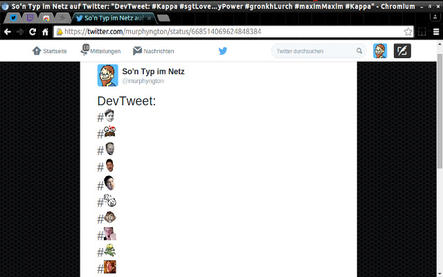 TweetcherfyMe  from Chrome web store to be run with OffiDocs Chromium online