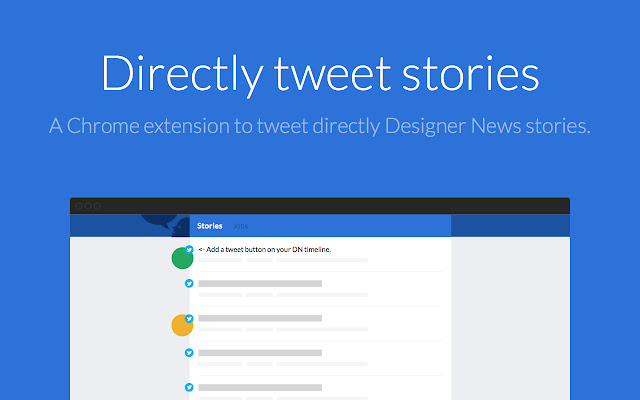 Tweet Stories  from Chrome web store to be run with OffiDocs Chromium online