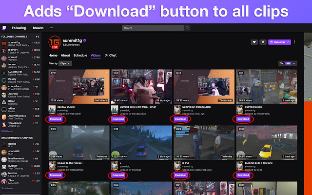 Twitch Clip Downloader 2022  from Chrome web store to be run with OffiDocs Chromium online