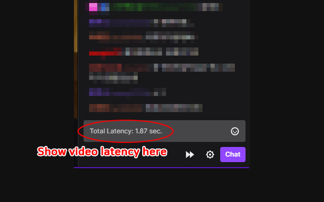 Twitch Latency Display  from Chrome web store to be run with OffiDocs Chromium online