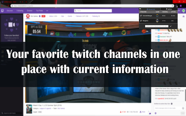 Twitch Manager  from Chrome web store to be run with OffiDocs Chromium online