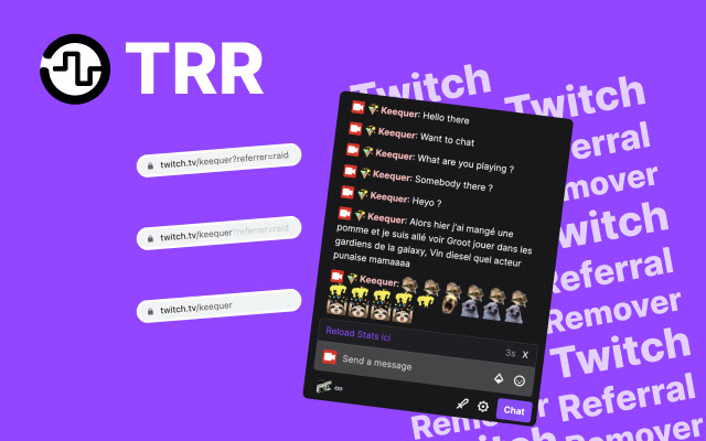 Twitch Referrer Remover (TRR)  from Chrome web store to be run with OffiDocs Chromium online